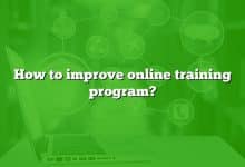How to improve online training program?