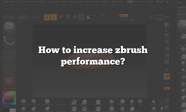 how to get maximum performance on zbrush