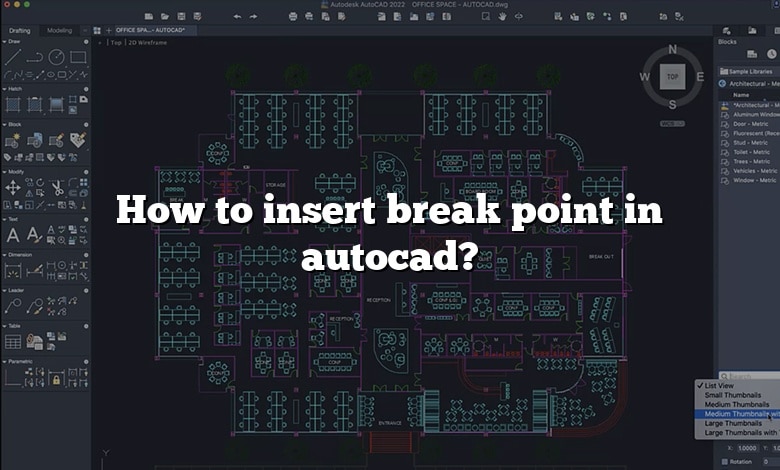 How to insert break point in autocad?