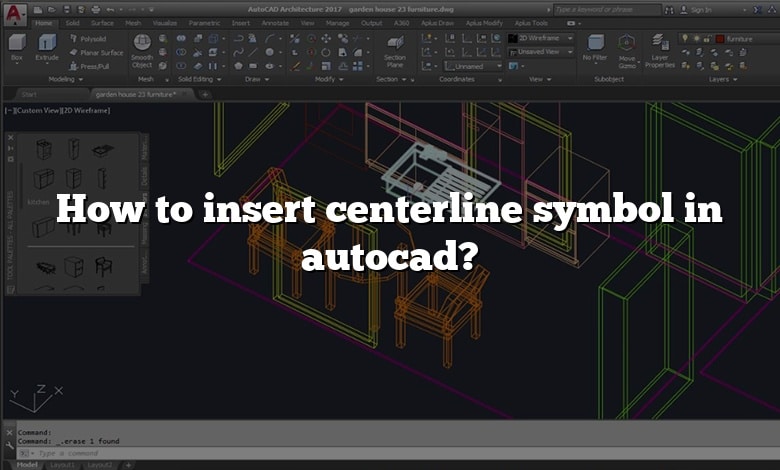 How to insert centerline symbol in autocad?