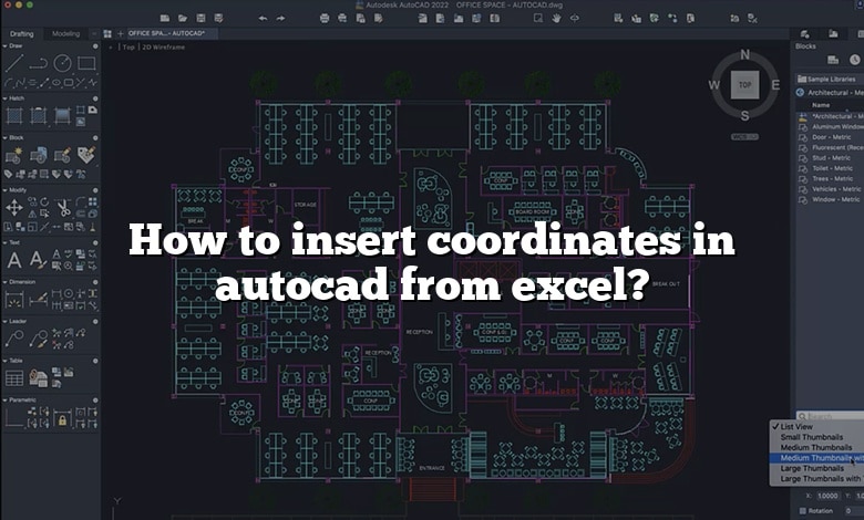 How to insert coordinates in autocad from excel?
