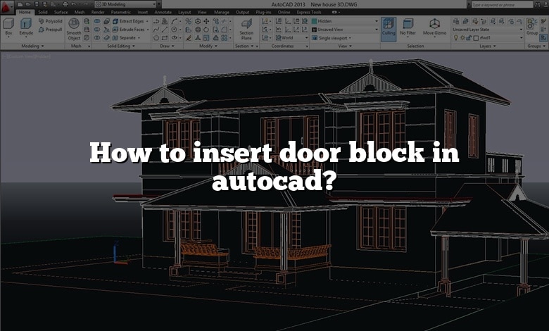 How to insert door block in autocad?