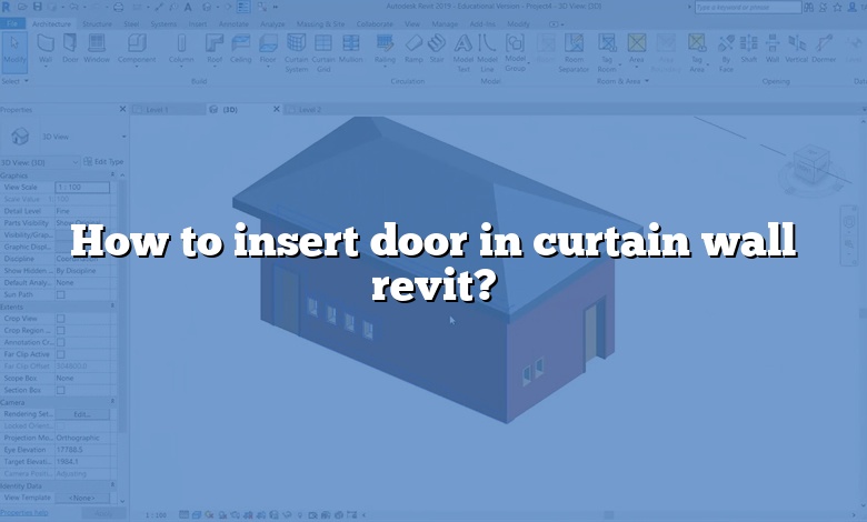 How to insert door in curtain wall revit?