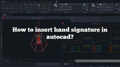 How to insert hand signature in autocad?