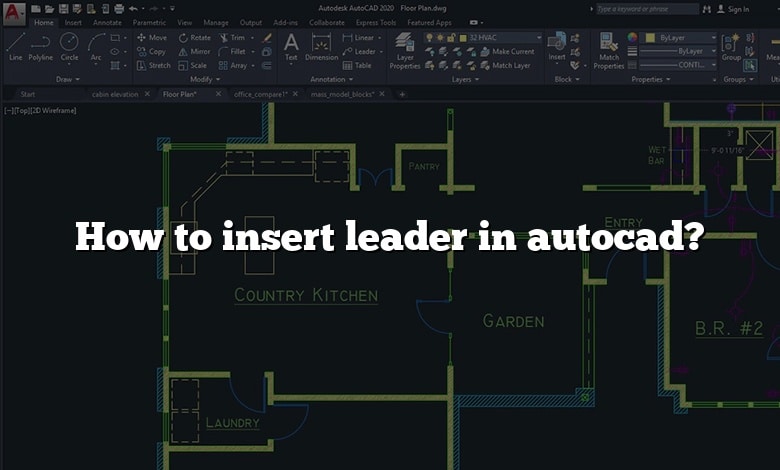How to insert leader in autocad?