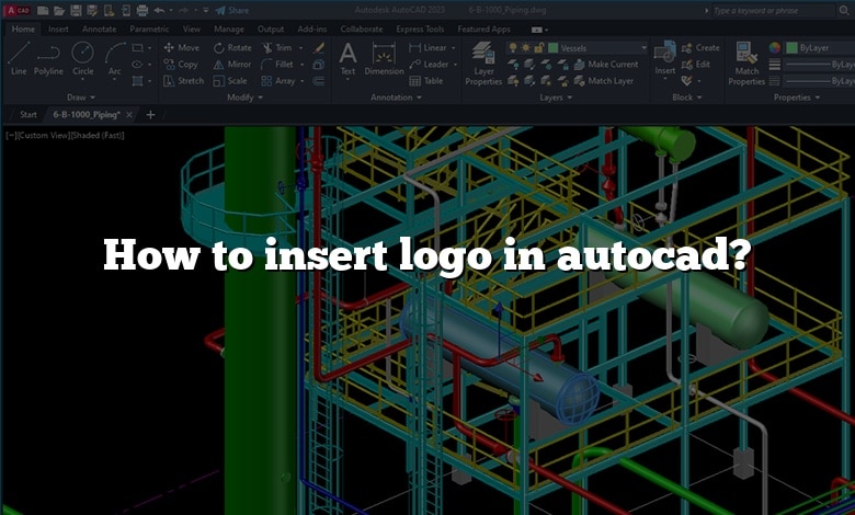 How to insert logo in autocad?