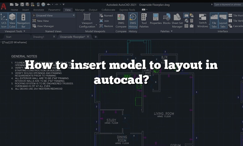 How to insert model to layout in autocad?
