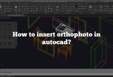 How to insert orthophoto in autocad?