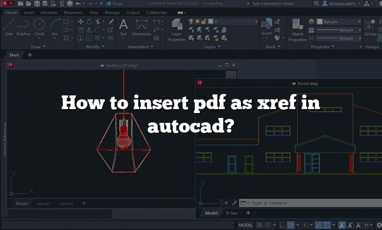 How to insert pdf as xref in autocad?