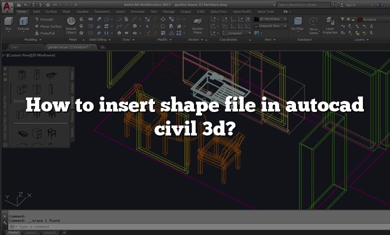 How to insert shape file in autocad civil 3d?