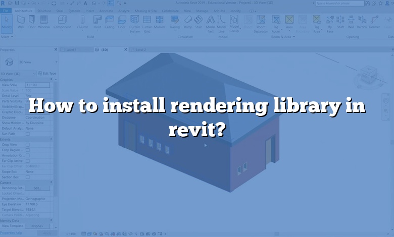 How to install rendering library in revit?