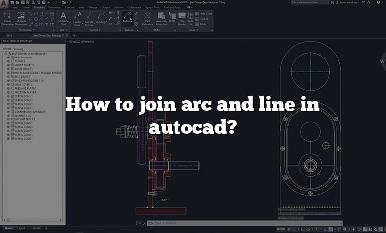 How to join arc and line in autocad?