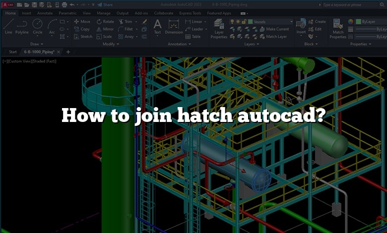 How to join hatch autocad?