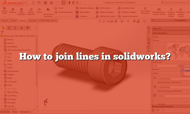 How to join lines in solidworks?