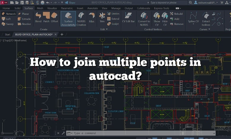 How to join multiple points in autocad?