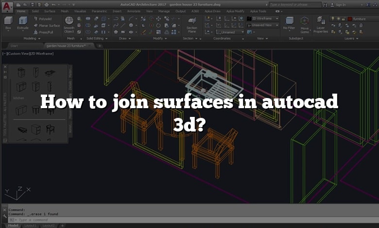 How to join surfaces in autocad 3d?
