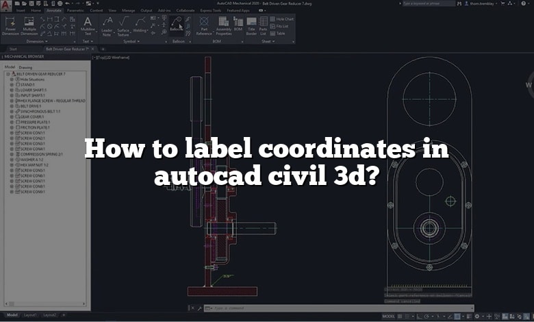 How to label coordinates in autocad civil 3d?