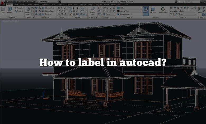 How to label in autocad?
