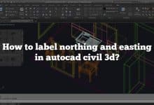 How to label northing and easting in autocad civil 3d?