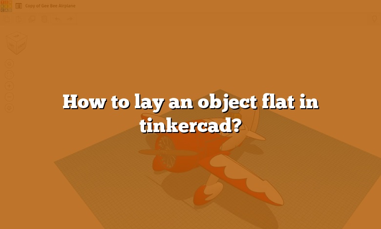 How to lay an object flat in tinkercad?