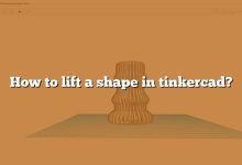 How to lift a shape in tinkercad?
