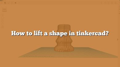 How to lift a shape in tinkercad?