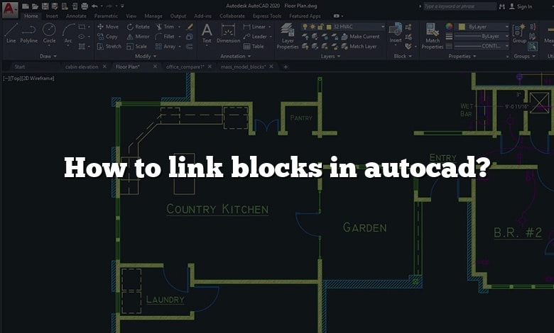 How to link blocks in autocad?