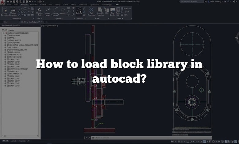 How to load block library in autocad?