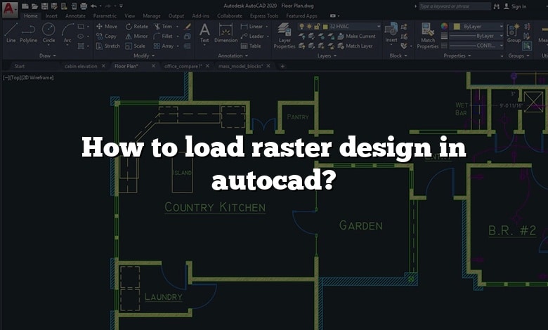 How to load raster design in autocad?