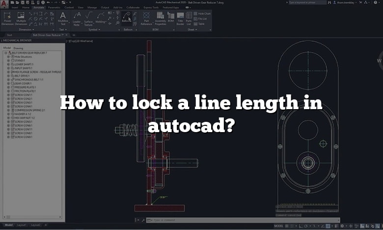 How to lock a line length in autocad?