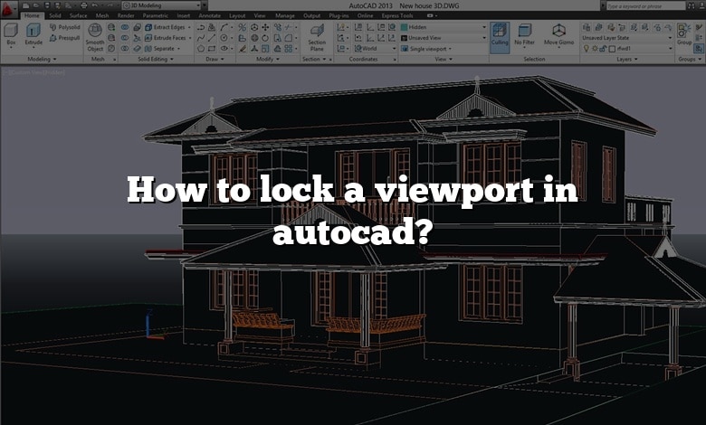 How to lock a viewport in autocad?