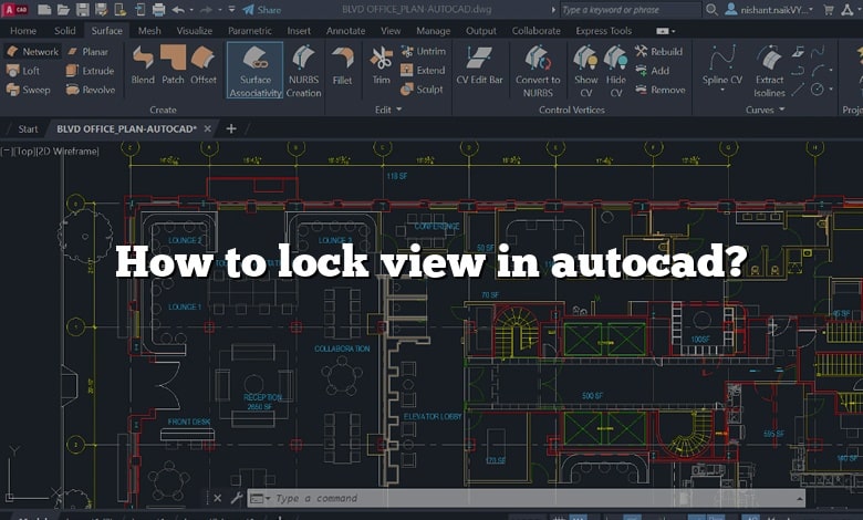 How to lock view in autocad?