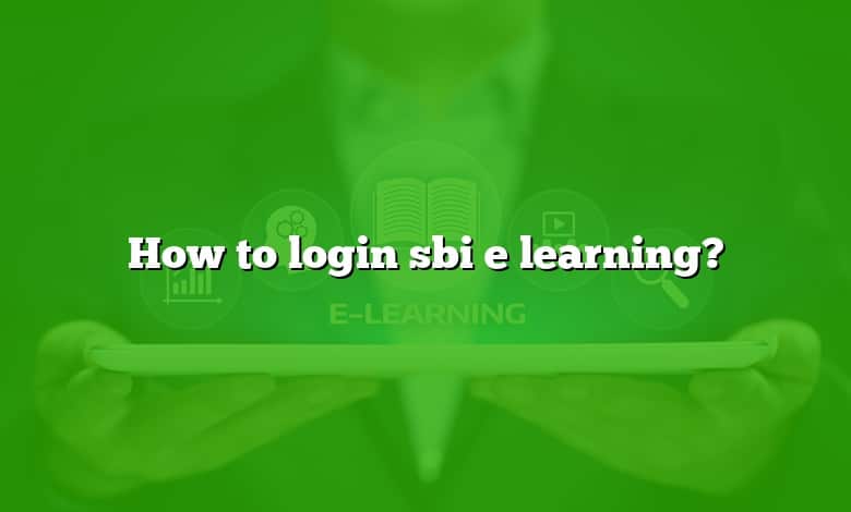 How to login sbi e learning?