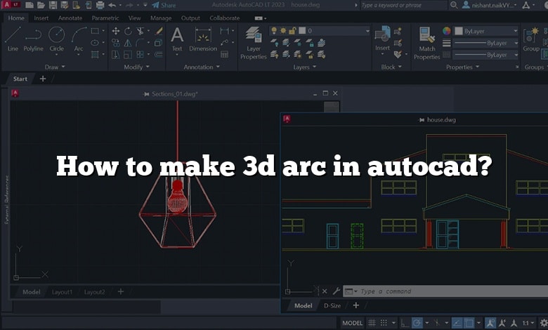 How to make 3d arc in autocad?