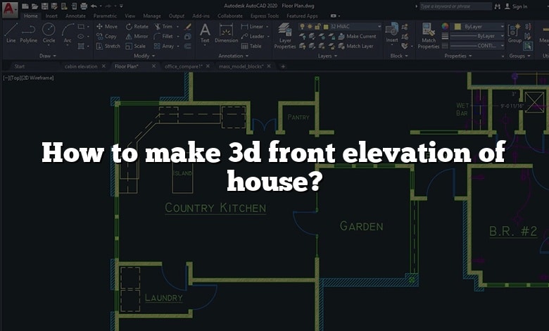 How to make 3d front elevation of house?