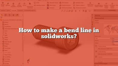 How to make a bend line in solidworks?