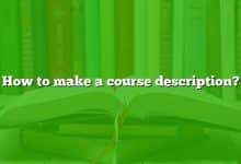 How to make a course description?