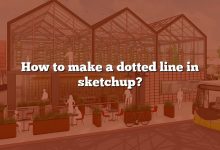 How to make a dotted line in sketchup?