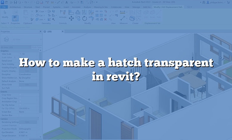 How to make a hatch transparent in revit?