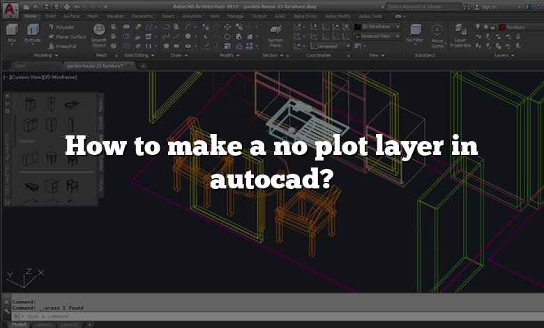 How to make a no plot layer in autocad?