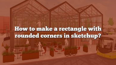 How to make a rectangle with rounded corners in sketchup?