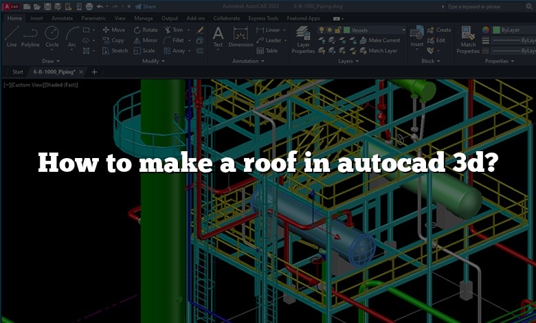 How to make a roof in autocad 3d?