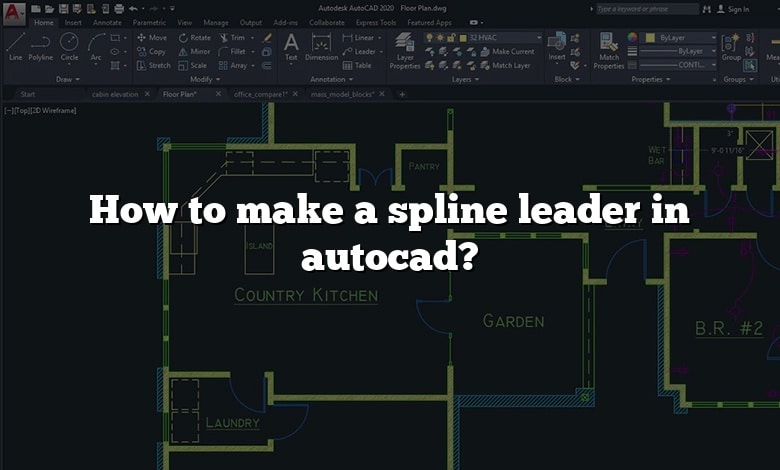 How to make a spline leader in autocad?