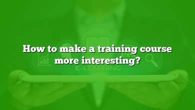 How to make a training course more interesting?