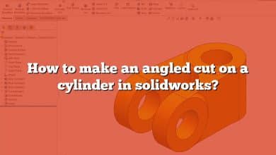 How to make an angled cut on a cylinder in solidworks?
