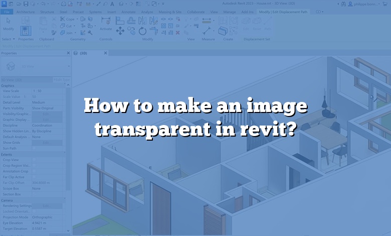 How to make an image transparent in revit?