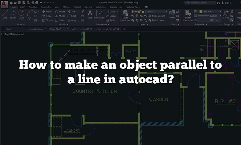 How to make an object parallel to a line in autocad?