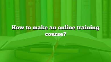 How to make an online training course?