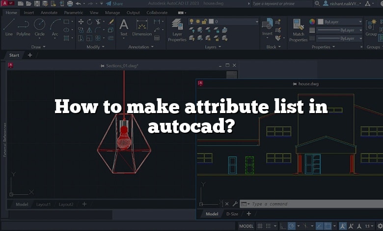 How to make attribute list in autocad?