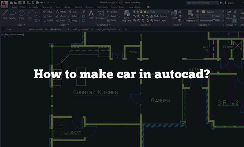 How to make car in autocad?